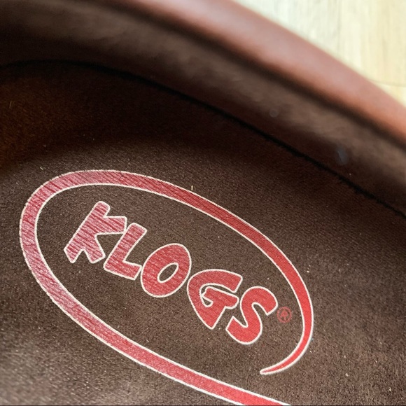 KLOGS Brown Leather Clogs Closed Back Shoes Buckle Detail Women's Size 10 - Picture 5 of 11